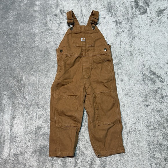 Carhartt Other - Carhartt Double Knee Overalls Toddler Size 2T Brown Duck Canvas Bibs